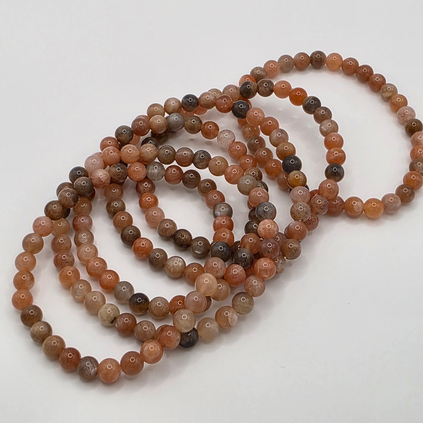 ☀️ Sonnenstein Armband – Entfache dein inneres Strahlen ☆ 6 mm Edelsteinperlen • 18 cm Umfang • Handgefertigt mit Licht und Liebe