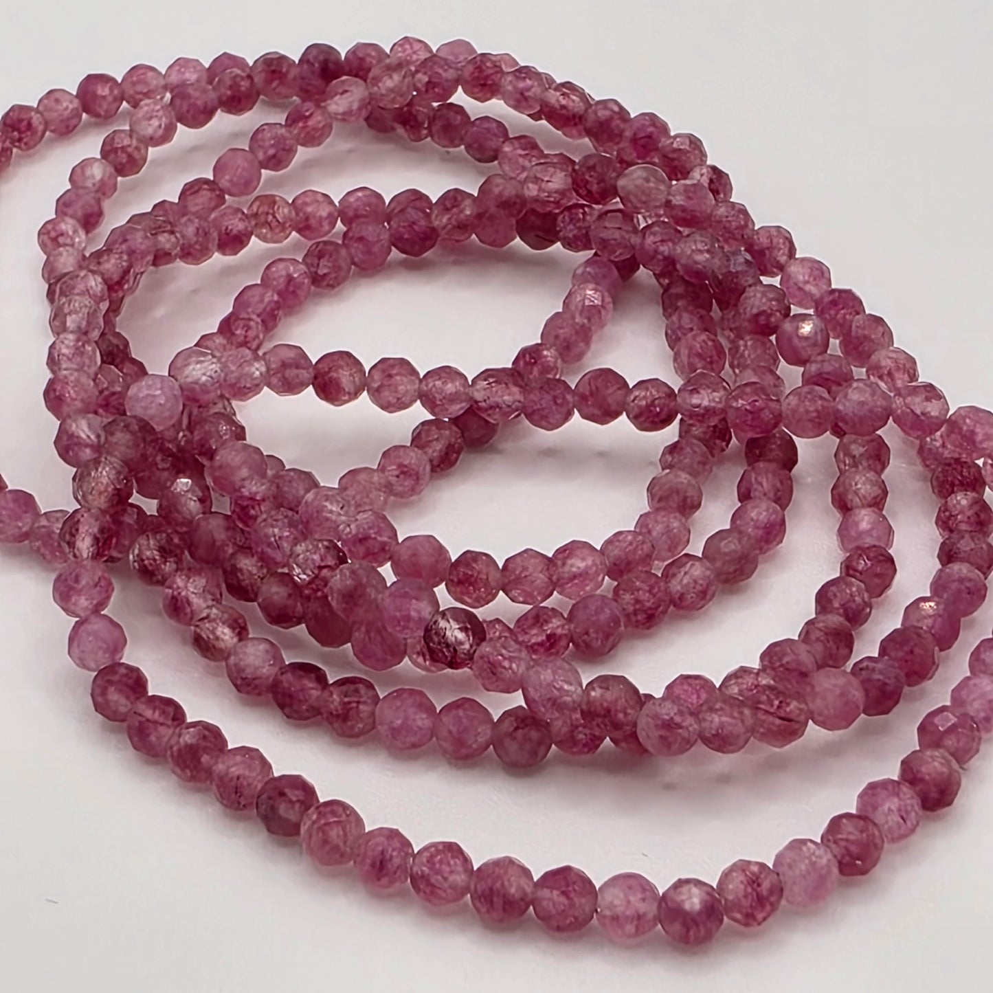 💗 Rosa Turmalin Armband – Herzheilung in feinster Form ☆ 4 mm facettierte Edelsteinperlen • 18 cm Umfang