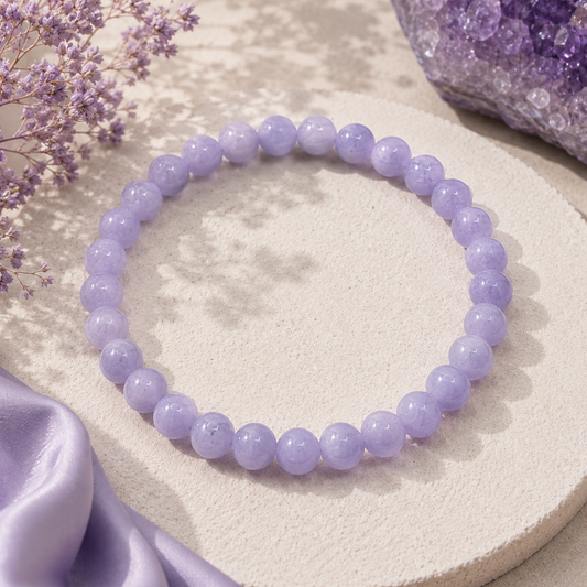 👼 Angelit Armband – Die Stimme deiner Engel ☆ 6 mm Edelsteinperlen • 18 cm Umfang • Handgefertigt mit Licht und Achtsamkeit