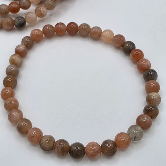 ☀️ Sonnenstein Armband – Entfache dein inneres Strahlen ☆ 6 mm Edelsteinperlen • 18 cm Umfang • Handgefertigt mit Licht und Liebe