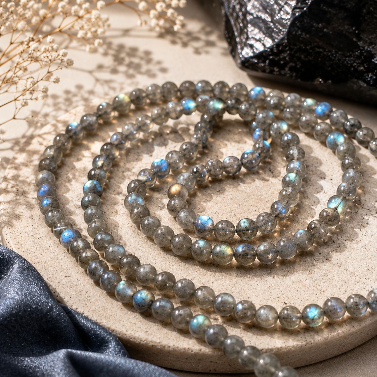 ✨ Labradorit Armband – Magie im Wandel ✨
6 mm Perlen | Handgefertigt | 18 cm Umfang