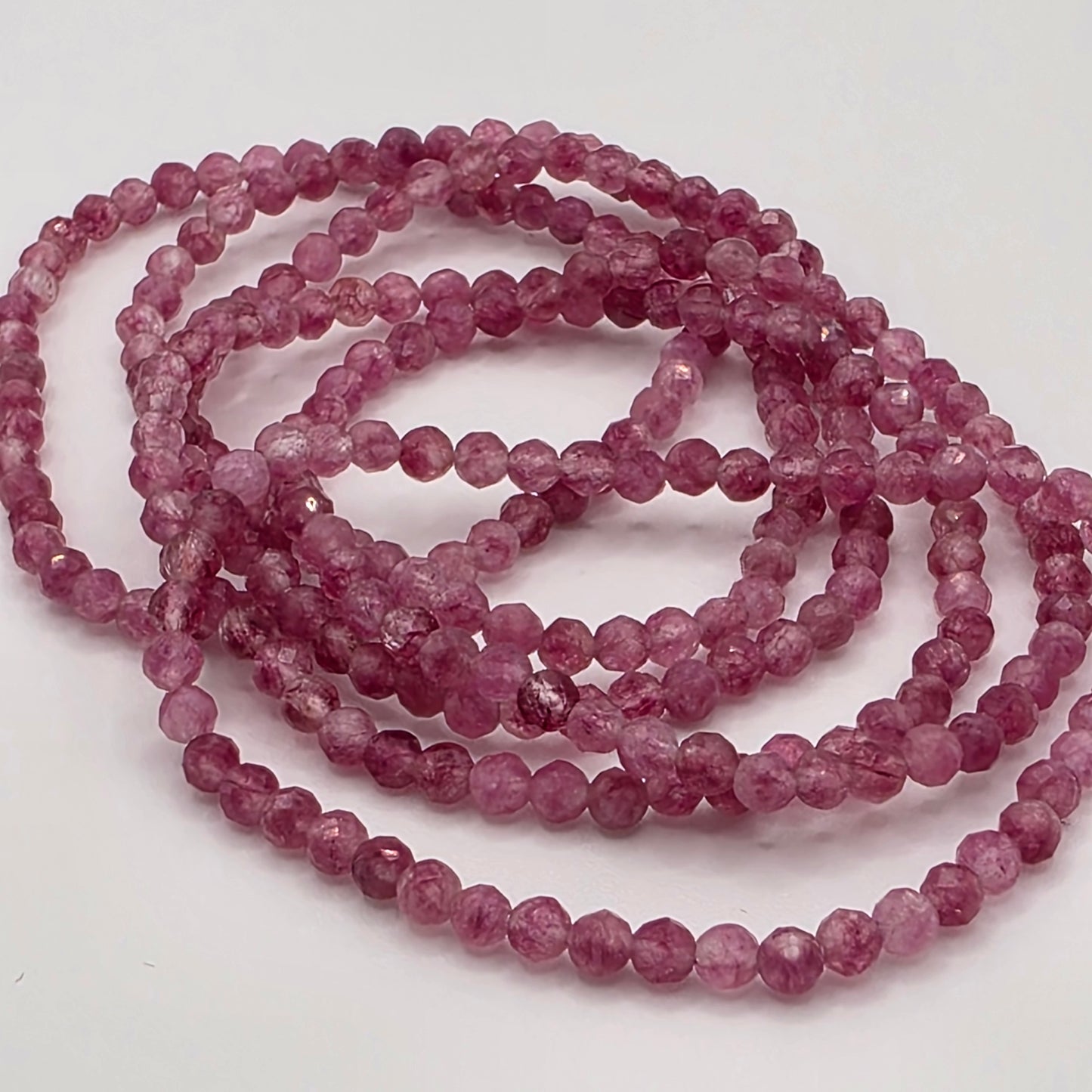 💗 Rosa Turmalin Armband – Herzheilung in feinster Form ☆ 4 mm facettierte Edelsteinperlen • 18 cm Umfang