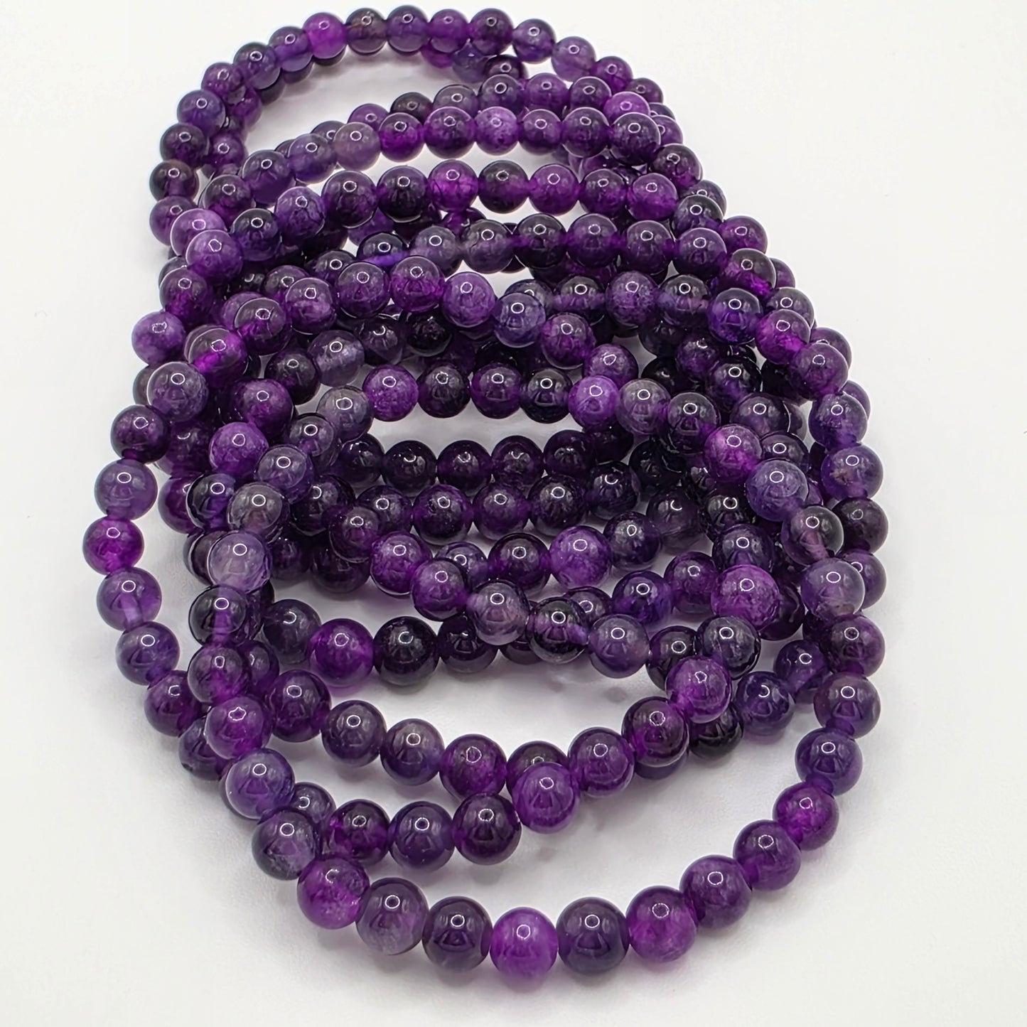 🔮 Amethyst Armband – Dein spiritueller Begleiter ☆ 6mm Perlen ☆ 18cm Umfang